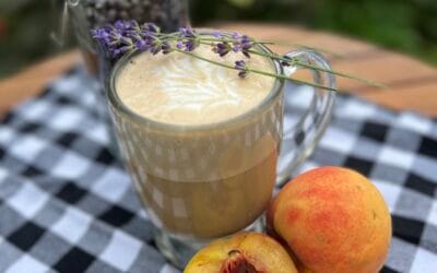 Peach and Lavender Latte
